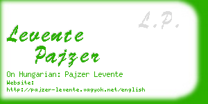 levente pajzer business card